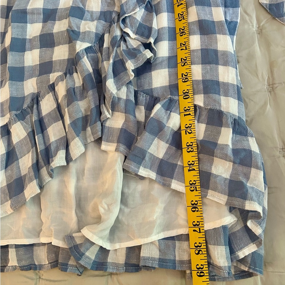 Rails Brigitte Belted Wrap Dress in Periwinkle & White Check Size XS - Picture 8 of 16